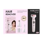 product_image_name-Sokany-SK-16087 طقم تشذيب احترافي للنساء 4 في 1 - مزيل شعر للجسم والإبط والأذن والجلد الميت-1