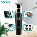 product_image_name-VGR-مقص لحية VGR V-191 الاحترافي القابل للشحن بدون سلك مع مجموعة من الأمشاط وفرشاة وكابل USB - أسود-4