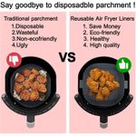 product_image_name-Generic-ملحقات المقلاة الهوائية سلة سيليكون 19.5 سم ملحقات المقلاة الهوائية القابلة لإعادة الاستخدام لأفران الميكروويف قالب الكيك والباخرة قطعتان (مربع)-4