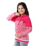 product_image_name-Andora-سويت شيرت بناتي بقلنسوة من أندورا بتصميم عادي - وردي وأبيض-2