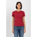 product_image_name-Esla-Short Sleeves Plain Cotton Shirt - Bordeaux-1