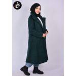 product_image_name-Generic-Share this product    Women Long Mohair Coat with Belt & High Neck – Modest Warm Overcoat Dark Green-4