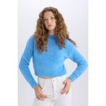product_image_name-Defacto-Woman Regular Fit Half Turtleneck Pullover-7