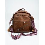 product_image_name-Generic-Women’s Brown Backpack – Multi-Zipper Casual Bag-1