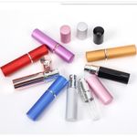 product_image_name-Generic-زجاجة رذاذ عطر قابلة لإعادة التعبئة، مصنوعة من الألومنيوم، بحجم مناسب للسفر، سعة 10 مل، مانعة للتسرب، عبوة جيبية للعطور والكولونيا ومستحضرات التجميل، تصميم محمول (ورد)-3