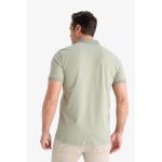 product_image_name-Defacto-Man Polo Neck Slim Fit Short Sleeve Polo T-Shirt - Lt.Khaki-2