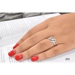 product_image_name-3Diamonds-خاتم 3 دايموندز على شكل قلب مطلي بالبلاتين للنساء مع حجر زركون - فضي-1