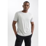 product_image_name-Defacto-Man Crew Neck Regular Fit Short Sleeve T-Shirt - Lt.Grey-1