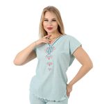 product_image_name-Zecotex- Women's Pajama Set – Soft Lounge Wear – Short Sleeve Top & Full-Length Pants-3