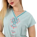 product_image_name-Zecotex- Women's Pajama Set – Soft Lounge Wear – Short Sleeve Top & Full-Length Pants-4