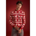 product_image_name-Defacto-Man Crew Neck Standart Fit Pullover - Red-1