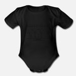 Baby Printed Bodysuit - Black