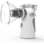 جهاز استنشاق أوتوماتيكي للبالغين والأطفال من ساينيش، شبكي محمول باليد، مرطب صغير بالموجات فوق الصوتية للاستخدام المنزلي والسفر، مع أقنعة وقطع للفم (جهاز استنشاق)