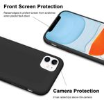 product_image_name-Generic-جراب خلفي بتصميم رفيع من جل سيليكون سائل مرن لموبايل آيفون 11 من زوبيتيك، بلمسة نهائية مطفية بمطاط يوفر حماية من الصدمات لكامل هيكل الموبايل ومزود ببطانة من الألياف الدقيقة الناعمة (أسود) -5