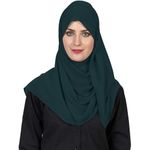 طرحه شيفون كريب - اللون اخضر جنزاري