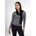 product_image_name-Beyond-Sportswear Women'S Charcoal Grey Basic Long Sleeve Top - Charcoal Grey-1