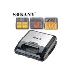 product_image_name-Sokany-صانعة سندويشات متعددة الوظائف 3 في 1 (شواية، وافل، توست) - KJ-303-1