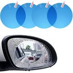 فيلم HD للمرايا الخلفية للسيارات، مضاد للضباب، مقاوم للماء، فيلم حماية ناعم للشاشة السيارة والحافلة، فيلم نانو مقاوم للمطر للمرايا الخلفية - دائري - 4 قطع/بطاقتين