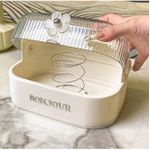product_image_name-Generic-2 Pc Luxury Plastic Cream Small Flip Desktop Facial Tissue Box Paper Organizer Holder Cover Bathroom Clear Acrylic Tissue Box-2