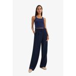 product_image_name-Defacto-Woman Wide Leg Trousers - Navy-4