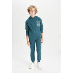 product_image_name-Defacto-Boy Regular Fit Knitted Set - Petrol Melange-1