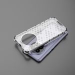 product_image_name-Generic-Case For Realme 13 Pro Plus 5G  , -   Brushed Dual Protective Shockproof Case - With Ultra Protection For Camera - Black Edges Transparent Beehive Back-4