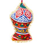 فانوس رمضان زجاجي متعدد الألوان لسطح الطاولة، خامات بلمسة نهائية مصقولة، ديكور منزلي ممتاز، مسلي للأطفال، سهل الاستخدام، مناسب للمناسبات الدينية (رمضان)