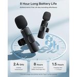 product_image_name-Generic-Wireless Lavalier Microphone Set with Lightning Connector, USB-C Adapter, Charging Cable, Black (K8 Wireless Single Microphone)-4