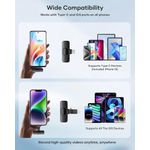 product_image_name-Generic-Wireless Lavalier Microphone Set with Lightning Connector, USB-C Adapter, Charging Cable, Black (K8 Wireless Single Microphone)-5