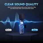 product_image_name-Generic-Wireless Lavalier Microphone Set with Lightning Connector, USB-C Adapter, Charging Cable, Black (K8 Wireless Single Microphone)-7