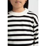 product_image_name-Defacto-Girl Crew Neck Standart Fit Pullover - Black-4