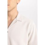 product_image_name-Defacto-Man Apache Neck Regular Fit Short Sleeve Shirt - Stone-4