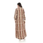 product_image_name-Andora-Printed Pattern With Long Sleeve Dress - Camel & Beige-4