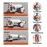 product_image_name-Generic-AB Roller Wheel With Automatic Rebound, Double Wheel Design, Elbow Support, Knee Pad & Timer, Grey-2