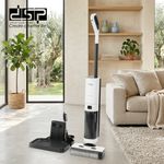 Dsp منظف أرضيات لاسلكي 3 في 1 – 178 واط – مكنسة كهربائية غسيل وتجفيف ذاتي – شاشة LED – بطارية 2600mAh – قوة شفط 11KPa – خزان ماء 1 لتر - أداء قوي وذكي لجميع أنواع الأرضيات 2055 - image 2