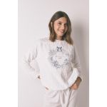 product_image_name-Women Secret-Soft white fleece long pajamas-2