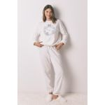 product_image_name-Women Secret-Soft white fleece long pajamas-7