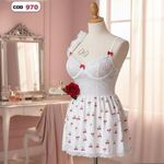 قميص لانجيري جوسيانا زبدة مستورد مع دانتيل للوزن 75-85 كيلو