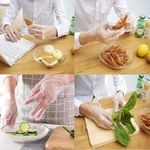 product_image_name-Generic-قفازات بلاستيك للاستعمال مرة واحدة – 100 قطعة شفافة للاستخدام في المطبخ والتنظيف وتحضير الطعام-7