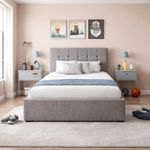 product_image_name-General-A beautiful gray single bed with a distinctive checkered pattern-2