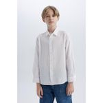 product_image_name-Defacto-Boy Polo Neck Regular Fit Long Sleeve Shirt - White-3