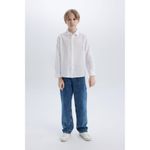product_image_name-Defacto-Boy Polo Neck Regular Fit Long Sleeve Shirt - White-4