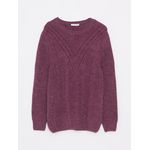 product_image_name-LC Waikiki-كنزة تريكو نسائية بأكمام طويلة ونمط ذاتي وياقة دائرية.-7