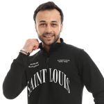 product_image_name-Blue Max-سويت شيرت أنيق بأكمام طويلة وياقة بسحاب نصفية - أسود-2