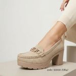 product_image_name-Generic-حذاء كعب عريض بتصميم تريكو عصري ونعل طبي مريح - موديل 50000-AM47 - بيج-8