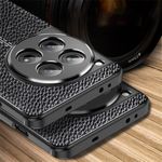 product_image_name-Generic-Cover OnePlus 12 5G  ,- Brushed Shockproof Protection Cover Leather Pattern Durable - Case Premium Quality Slip-Resistant With Protection For Camera - Black-2