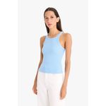 product_image_name-Defacto-Woman Halter Collar Slim Fit Athlete - Blue-3