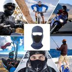 product_image_name-Generic- قناع وجه بالاكلافا قماشي مرن مضاد للرياح والغبار، مثالي للرياضات الخارجية (وشاح بالاكلافا ، قطعة واحدة ، فلتر شبكى لون رمادى غامق فى اسود ، كود: 9054) - من الصفوة تريد -2