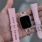 product_image_name-Haino Teko-ساعة هاينو تيكو G13 ميني الذكية للسيدات - شاشة AMOLED، تدعم المكالمات، مع 3 أساور متنوعة وشاحن لاسلكي.-6