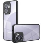 Case Cover for Oppo Reno 13F (4G/5G) / Reno 13 FS Transparent PC Back, Durable Silicone Edges, Flexible Shockproof Protection - Transparent